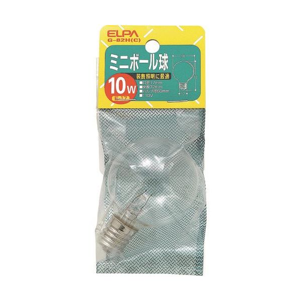 朝日電器 ELPA ボール球10W G-82H(C) 1個 202-2487（直送品）