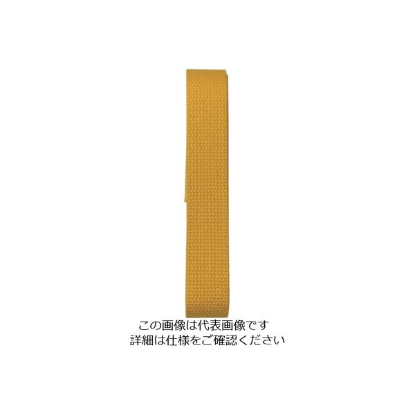 ユタカメイク（Yutaka） ユタカメイク ベルト 平ベルトアクリルカラー 巾25mm×2m イエロー AD-02 1個 113-0720（直送品）