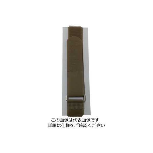 ユタカメイク マジックテープ 万能バンドゴム無し 25mm×40cm 環付 ベージュ G105 1セット(10個) 113-2325（直送品）