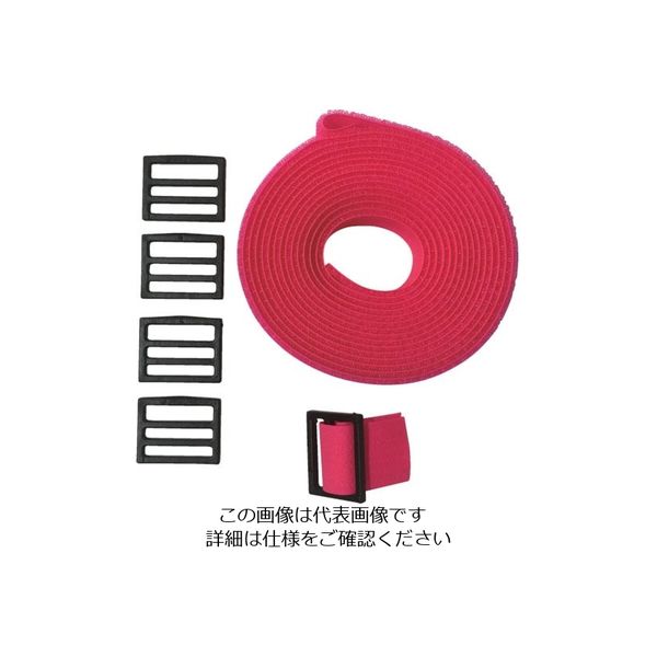 ユタカメイク（Yutaka） ユタカメイク マジックテープ 自由自在バンド 25mm×3m 赤 G-243 113-2305（直送品）