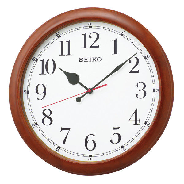 SEIKO（セイコー）木枠 掛け時計 [電波 スイープ 大型] 直径500mm KX238B 1個（直送品）
