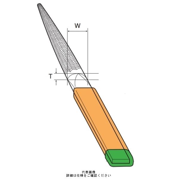 ツボサン 組ヤスリ 8本組 半丸 中目 HA00802 1組(8本)（直送品）