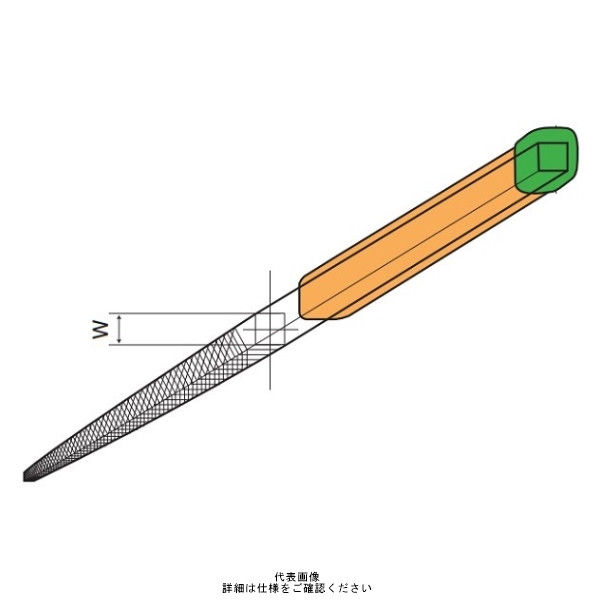 ツボサン 組ヤスリ 8本組 角 荒目 KA00801 1組(8本)（直送品）