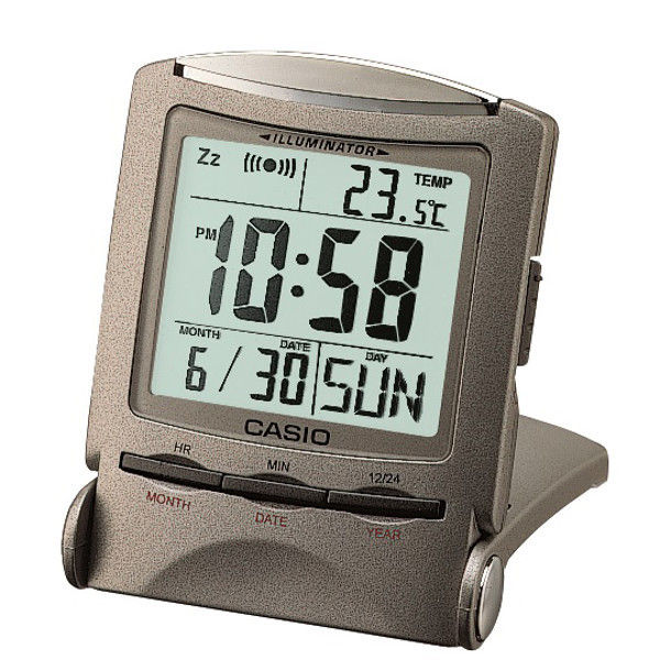 CASIO（カシオ）クオーツ式 小型 置き時計 [電波 アラーム 温湿度 カレンダー] 幅61×奥行77×高さ76mm PQ-50J-8 1個（取寄品）