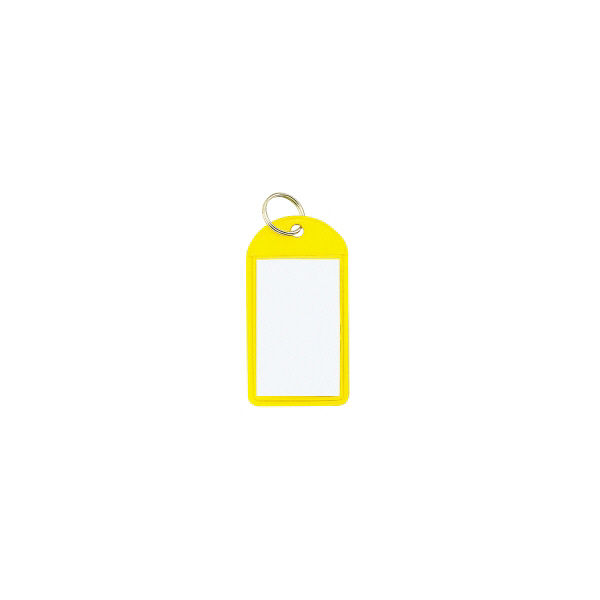 コクヨ（KOKUYO） ソフトキーホルダー型名札 黄 カード寸法45×28mm ナフ-220Y 1セット（50個） 51124632（直送品）