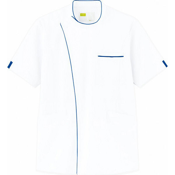 自重堂 WHIseL（ホワイセル） 男子横掛 WH12015 ホワイトブルー S 医療白衣 1枚（取寄品）