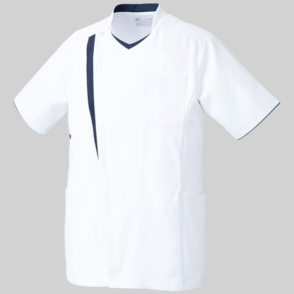 チトセ mizuno unite（ミズノユナイト） ジャケット 男性用 MZ-0162 ネイビー 3L 医療白衣 1枚（取寄品）