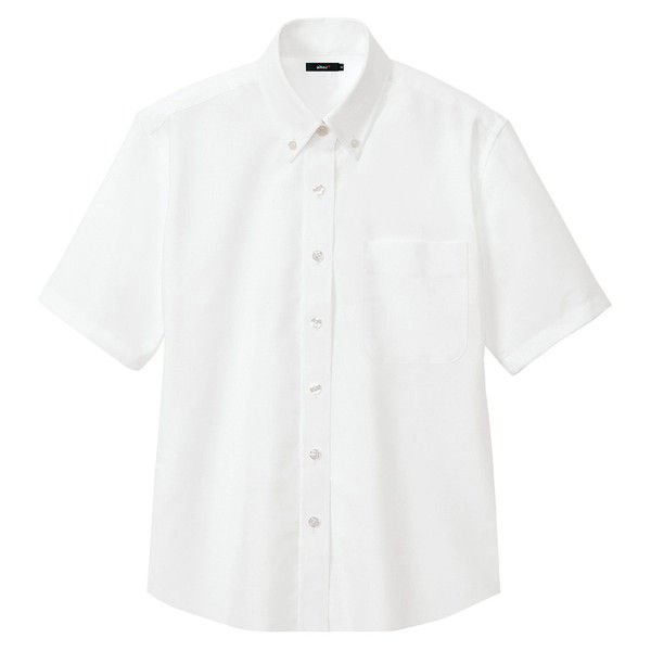 アイトス レディース半袖オックスボタンダウンシャツ 7873 ホワイト M 1枚（直送品）