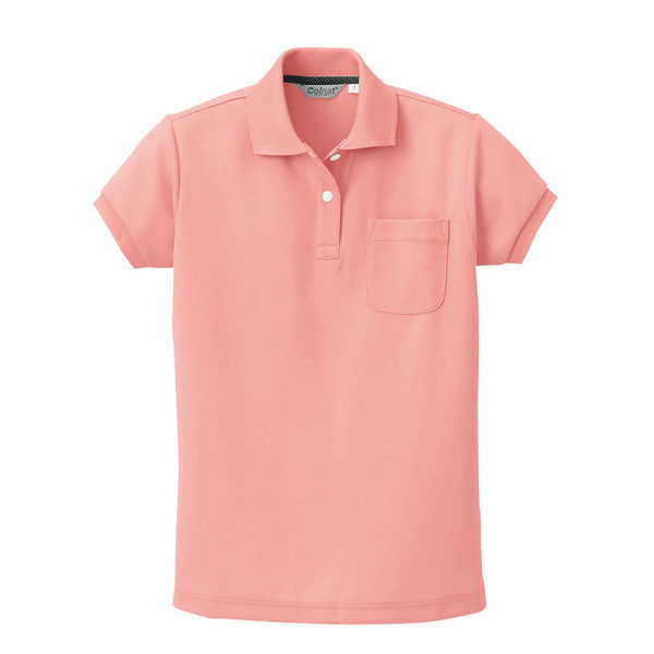 アイトス レディース半袖ポロシャツ CL2000 ピンク 7号 介護ユニフォーム 1枚（直送品）
