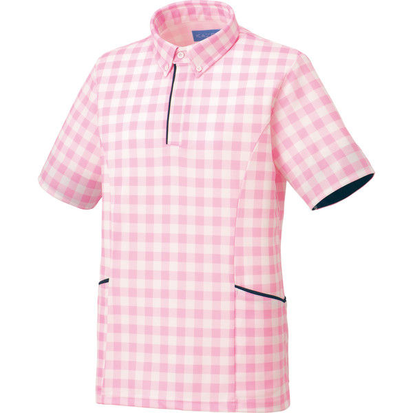 KAZEN（カゼン） ニットポロシャツ KZN230 ピンク 4L 医療白衣 1枚（直送品）