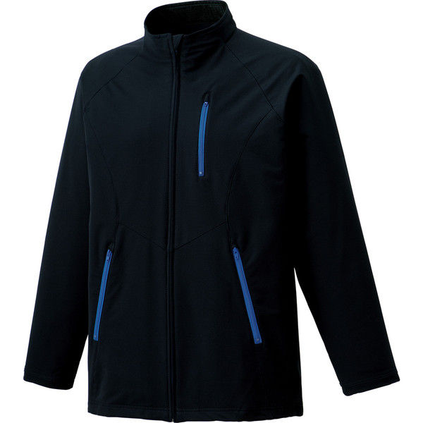 KAZEN（カゼン） ストレッチジャケット（男女兼用） KZN250 ブラック LL 医療白衣 1枚（直送品）