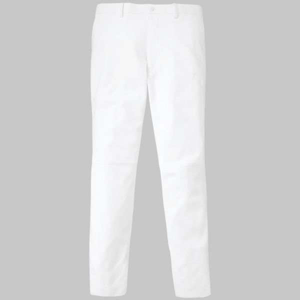 YUKISABURO WATANABE メンズスリムストレートパンツ YW37 ホワイト LL KAZEN（カゼン） 医療白衣 1枚（直送品）