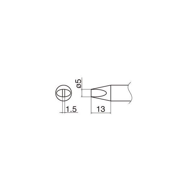 エスコ φ5.0mm 交換用こて先 (EA304AM用) EA304AM-6 1セット(2個)（直送品）