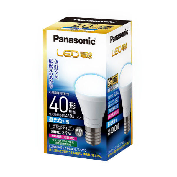 パナソニック LED電球広配光40型昼光色 LDA4DGE17K40ESW2（直送品）