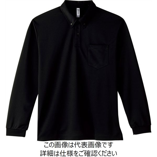 トムス 4.4オンスドライボタンダウンポケット付長袖ポロシャツ ブラック 3L 00314-ABL-005-3L 1セット(2枚)（直送品）