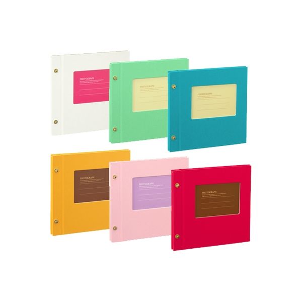 セキセイ ライトフリーアルバム（フレーム） ６冊カラーアソートパック XP-5308AP 1パック（6冊入り）（直送品）
