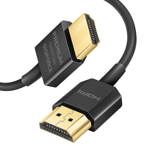 デジフォース PREMIUM HDMI ケーブル 超スリムタイプ (ブラック) D0041BL 1本（直送品）