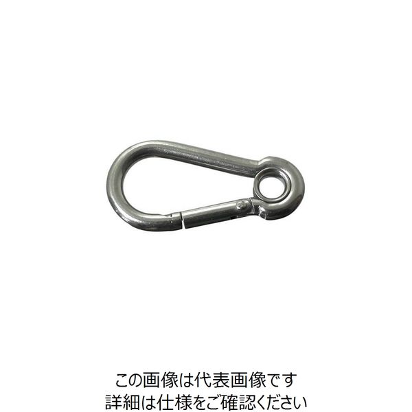 ニッサチェイン ステンレス環付スプリングフック 7mm B-1614 1セット(5個) 126-9286（直送品）