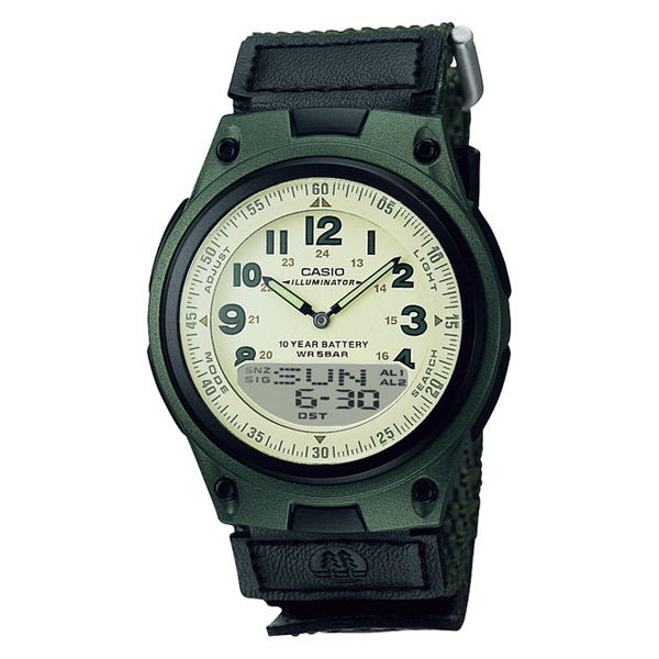 カシオ 腕時計 アナログ AW-80V-3BJH 5気圧防水 グリーン 1個