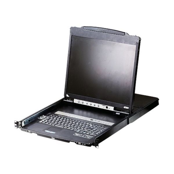 ATEN KVMドロワー 16ポート/19インチLCD一体型/マルチインターフェース/ショートレール CL5816NJJS 115-2139（直送品）