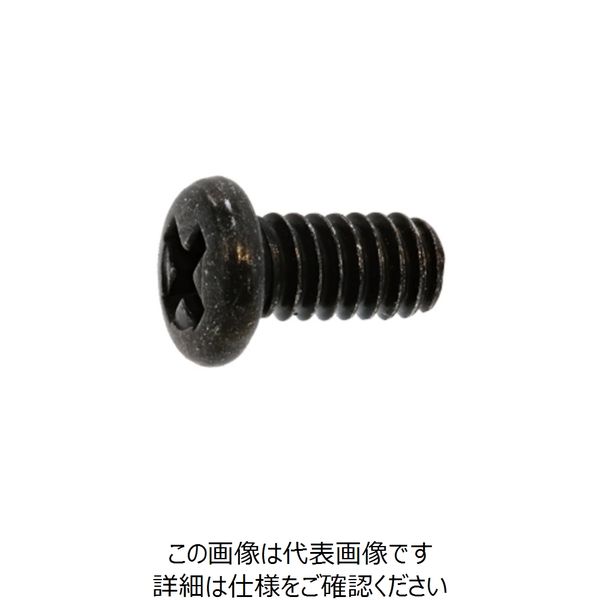 SUNCO 三価ブラック #0-3（+）ナベ小ネジ 1.7×4.5 （10000本入） 262-5675（直送品）