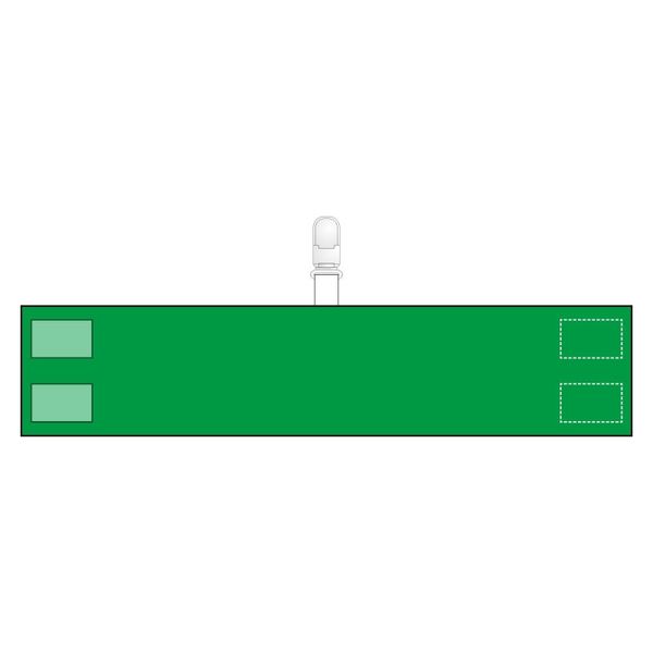 ユニット 腕章 クリップタイプ(緑) 848-68A 1枚（直送品）