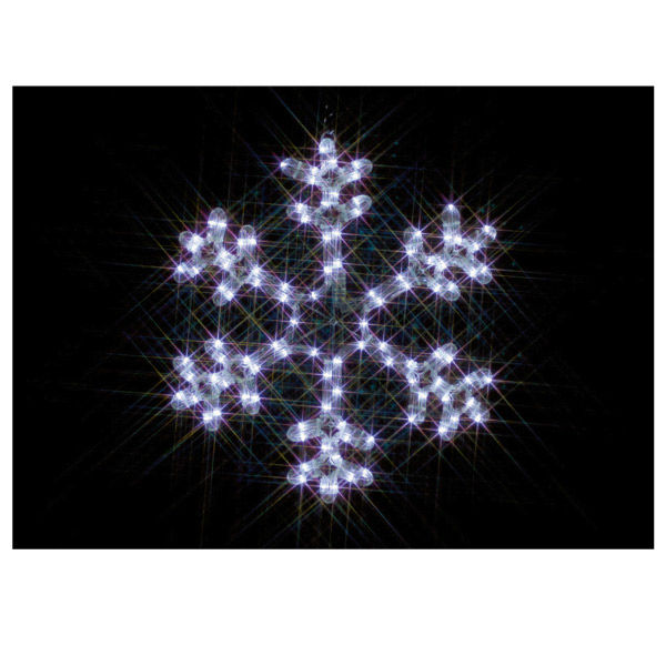 【イルミネーション】 LEDジョイントモチーフ 「雪の結晶（小・白）」 SJ-C101W-JT 1個 ジェフコム（直送品）