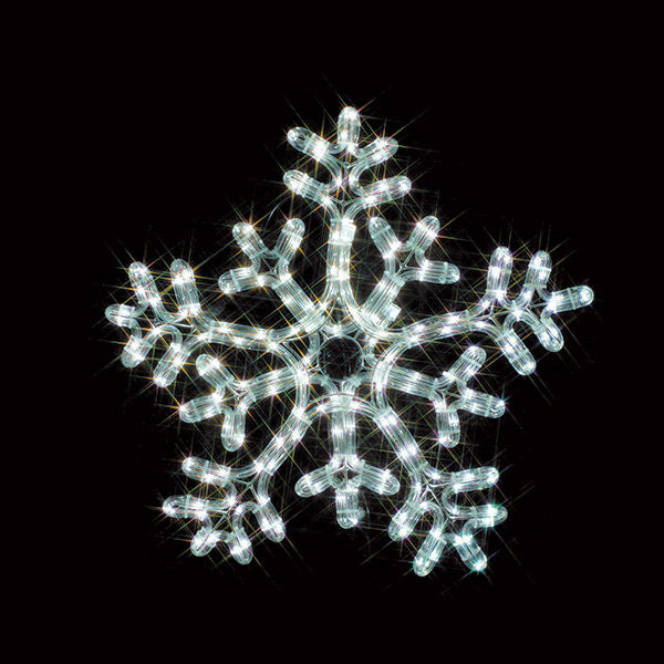 【イルミネーション】 LEDジョイントモチーフ 「雪の結晶（白・白）」 SJ-C103WW-JT 1個 ジェフコム（直送品）