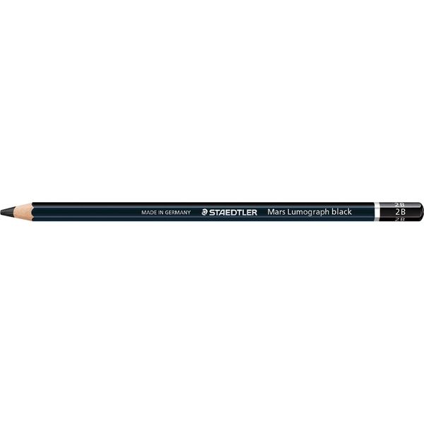 ステッドラー マルス　ルモグラフ　ブラック　描画用高級鉛筆　２Ｂ 100B-2B 12本（直送品）