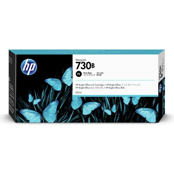 HP（ヒューレット・パッカード） HP730B インクカートリッジ フォトBK 300ml 3ED49A（直送品）