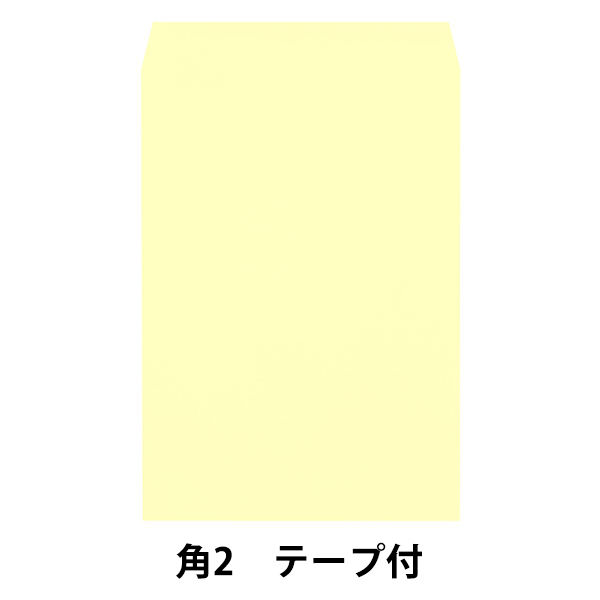 透けない封筒テープ付　角2クリーム　500枚 ムトウユニパック