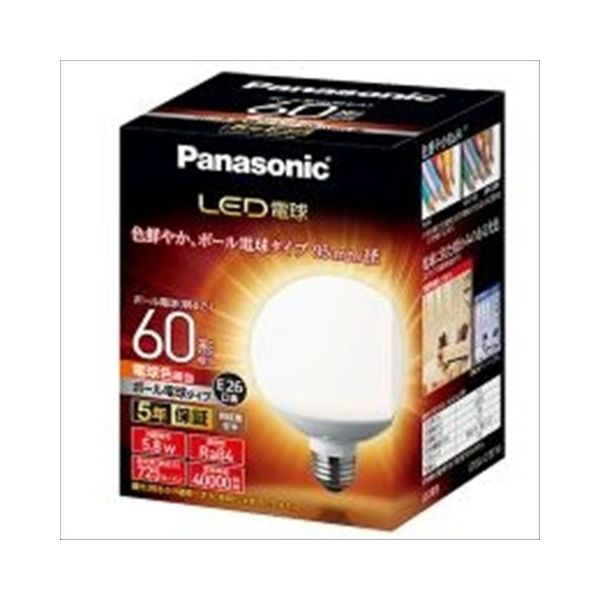 パナソニック LED電球 ボール電球タイプ LDG6LG95W 4549980008492 1セット（6個）（直送品）