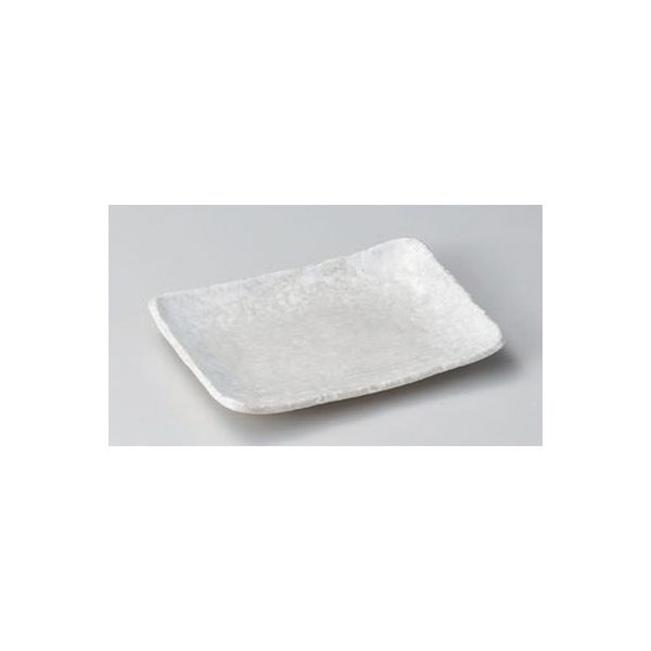 アースモス 美濃焼 のり皿 白結晶5.5長角皿 (4個入)（直送品）