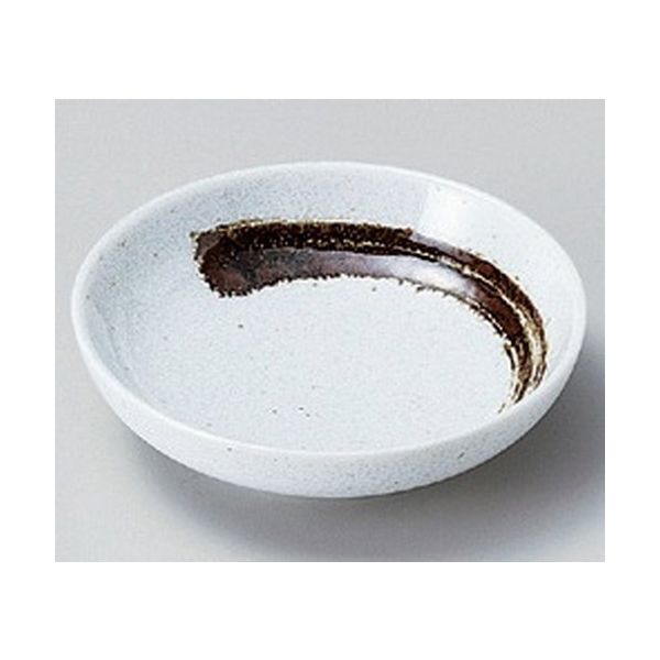 アースモス 美濃焼 小皿 白茶刷毛2.8皿 (12個入)（直送品）