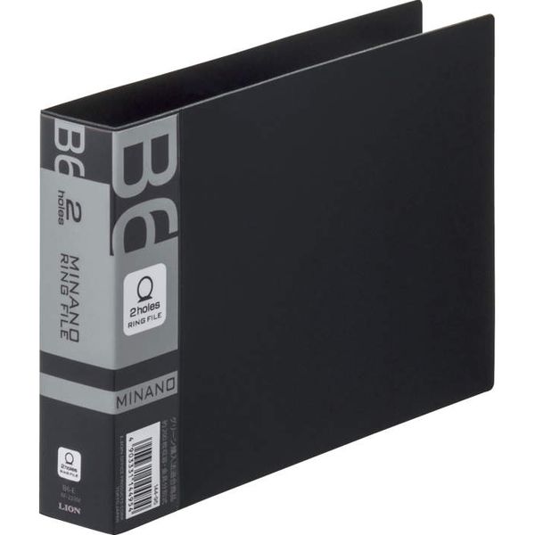 ライオン事務器 リングファイル　ＲＦー２２８Ｍ　ブラック　Ｂ６Ｅ型　200枚収納 12179 1セット（3冊）