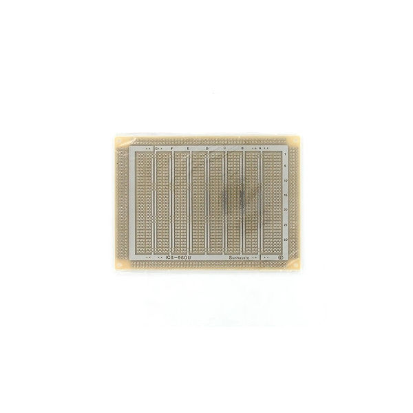 ユニバーサル基板 片面 ガラスコンポジット ICパターン 160×115mm ICB-96GU 63-3187-71（直送品）