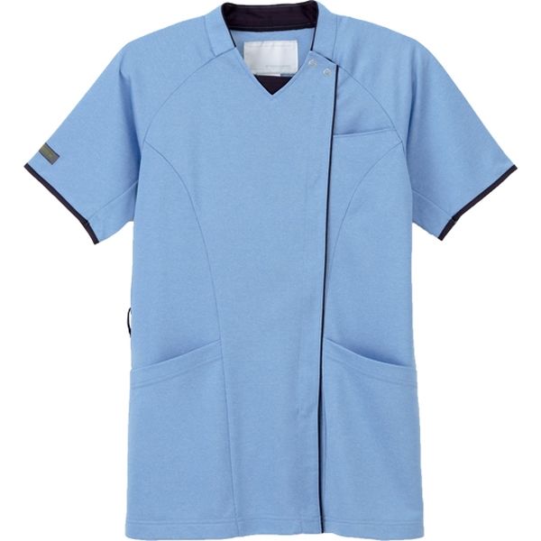 ナガイレーベン ニットシャツ ブルー S JM-3127（取寄品）