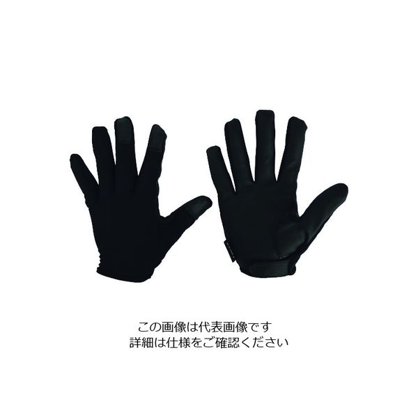 おたふく手袋 おたふく フーバー シンセティックレザーグローブ インサイドベルトモデル ブラック LL FB-64-BK-LL 1双 147-6215（直送品）