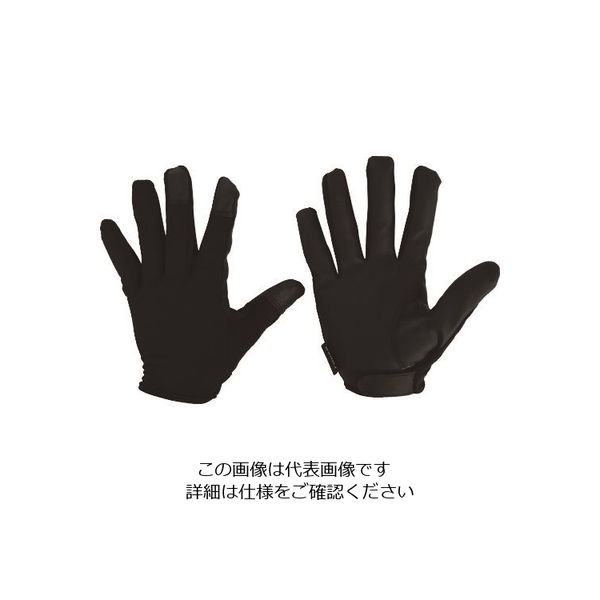 おたふく手袋 おたふく フーバー シンセティックレザーグローブ インサイドベルトモデル ブラック S FB-64-BK-S 1双 147-7736（直送品）