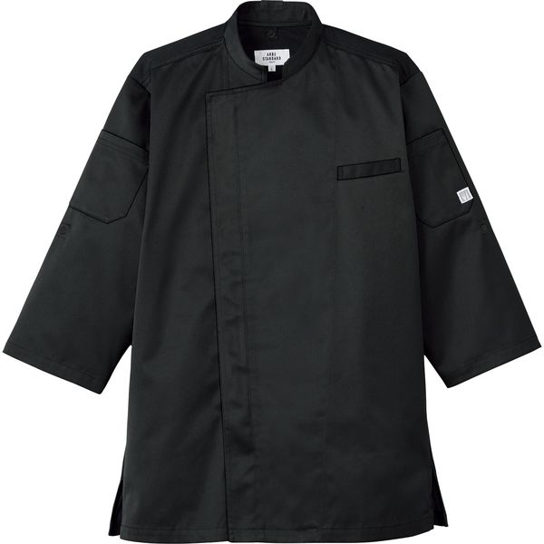 チトセ コックシャツ（七分袖） 兼用 黒 LL AS-8611（取寄品）