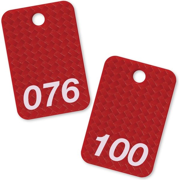 オープン工業 スチロール番号札 76～100 赤 BF-83-RD（直送品）