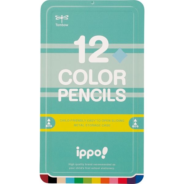 トンボ鉛筆 スライド缶入色鉛筆プレーンＮ０４１２Ｃ CL-RPN0412C 1個
