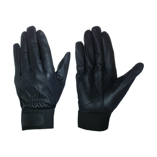 シモン 羊革手袋(袖口マジックタイプ) レンジャー手袋 RGー310 ブラック L RG-310-L 1双 149-5656（直送品）