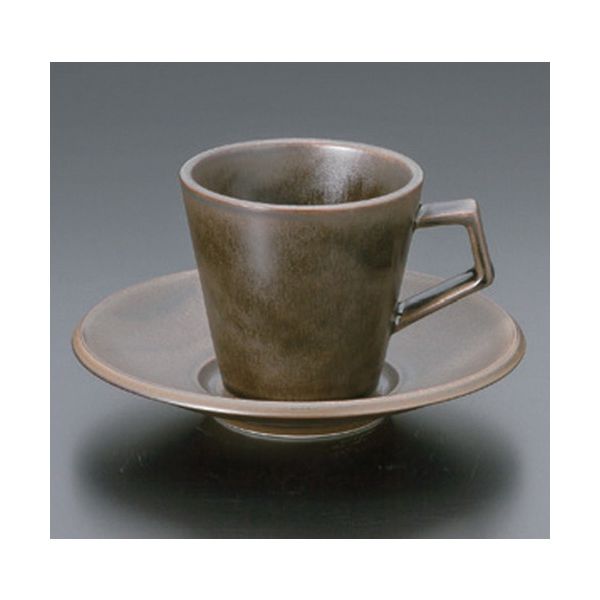 アースモス 美濃焼 和風コーヒーカップ ラバーブラウンコーヒーC/S [180cc] （3個入）（直送品）