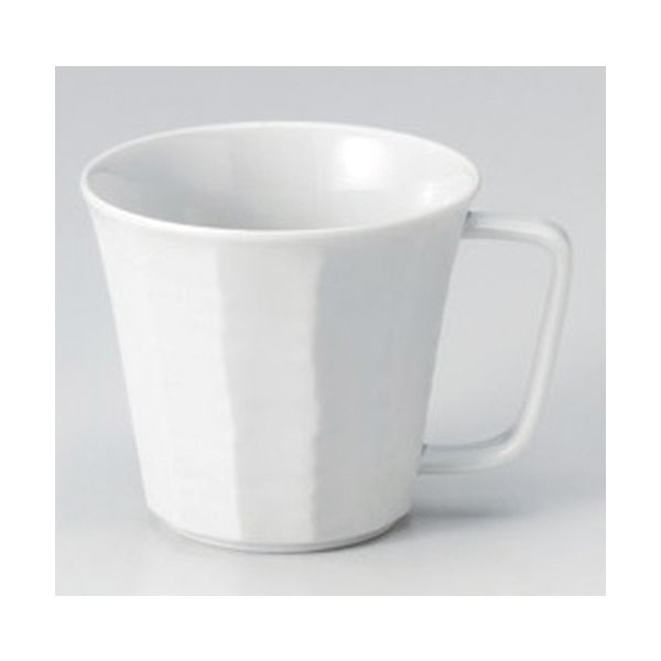 アースモス 美濃焼 マグカップ 白磁そぎマグカップ [300cc] （5個入）（直送品）
