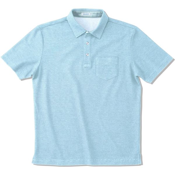ヤギコーポレーション 半袖ポロシャツ メンズ ブルー 3L NW8095（取寄品）