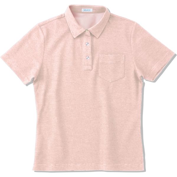 ヤギコーポレーション 半袖ポロシャツ レディス ピンク LL NW8045（取寄品）