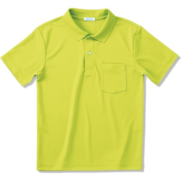 ヤギコーポレーション 半袖ポロシャツ ユニセックス ライム L NW8096（取寄品）