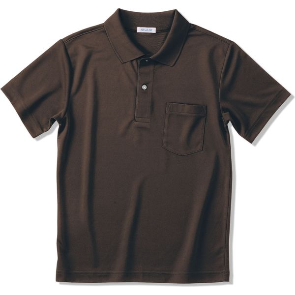 ヤギコーポレーション 半袖ポロシャツ ユニセックス ブラウン SS NW8096（取寄品）