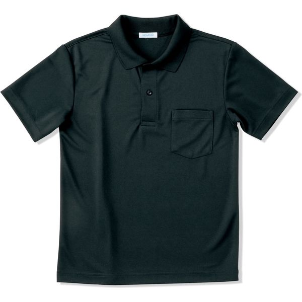 ヤギコーポレーション 半袖ポロシャツ ユニセックス ブラック S NW8096（取寄品）